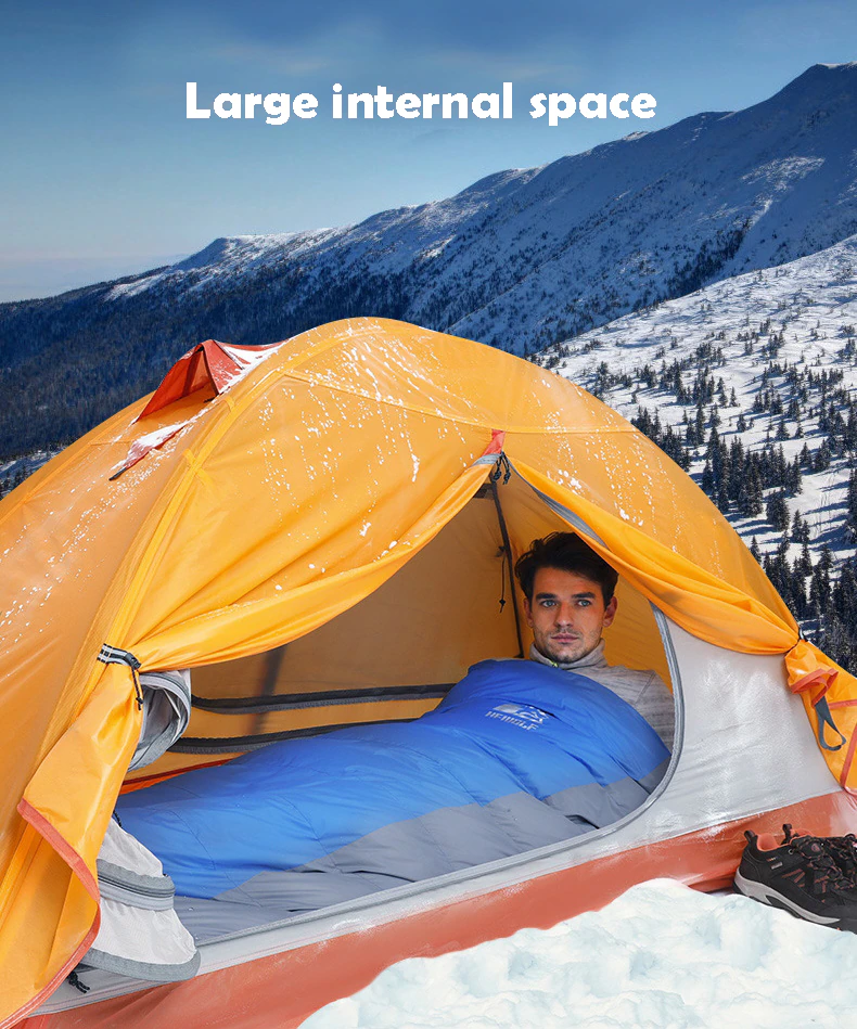 Cheap Goat Tents Hewolf Single Double Decker Double Door Rainstorm Tent High Mountain Snowfield Ultralight Camping Equipment Silicone Tent Tents 